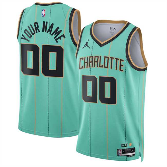 Men%27s Charlotte Hornets Active Player Custom Mint 2024-25 City Edition Stitched Basketball Jersey